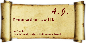 Armbruster Judit névjegykártya